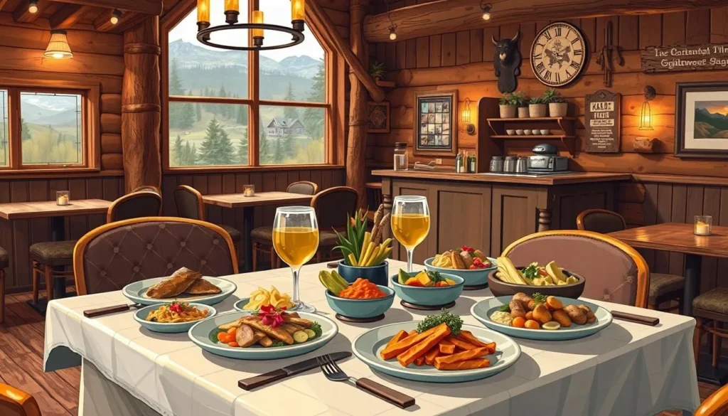 Image of a restaurant in Lava Hot Springs serving regional Northwest cuisine