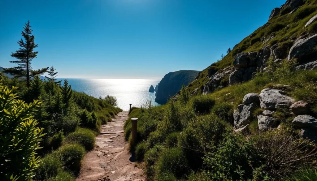 Image of a scenic coastal trail in Risør, Norway