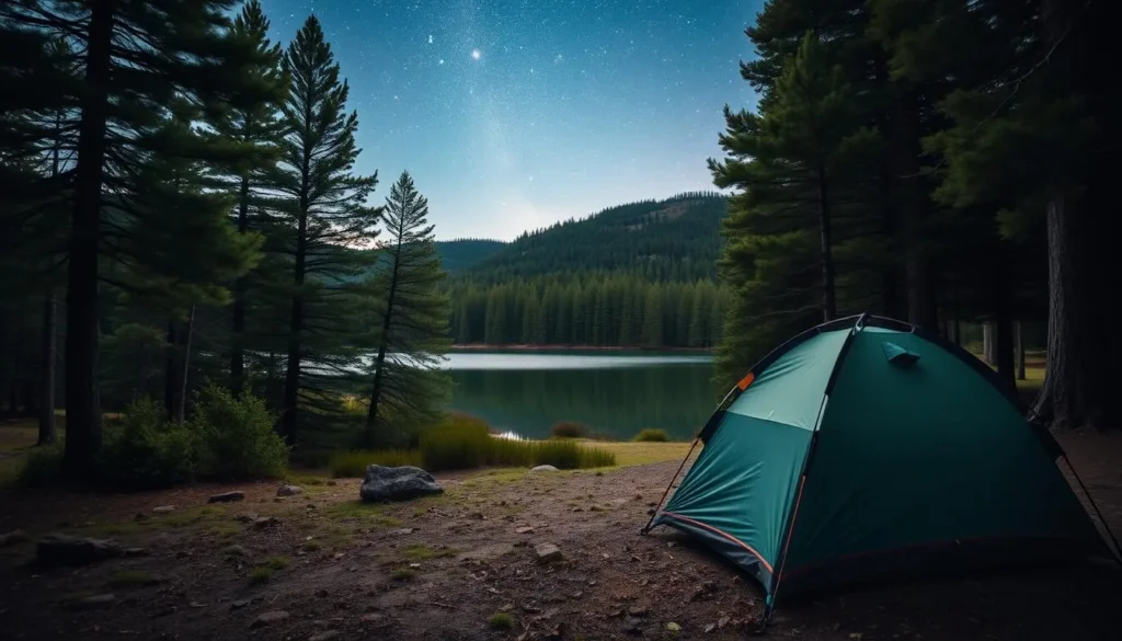 Image of a serene campsite in Tiveden National Park