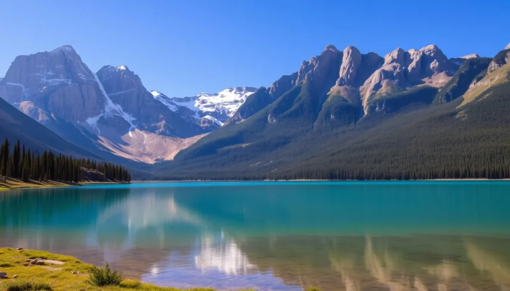 Image of a serene lake or mountainous landscape near Sexsmith, Alberta