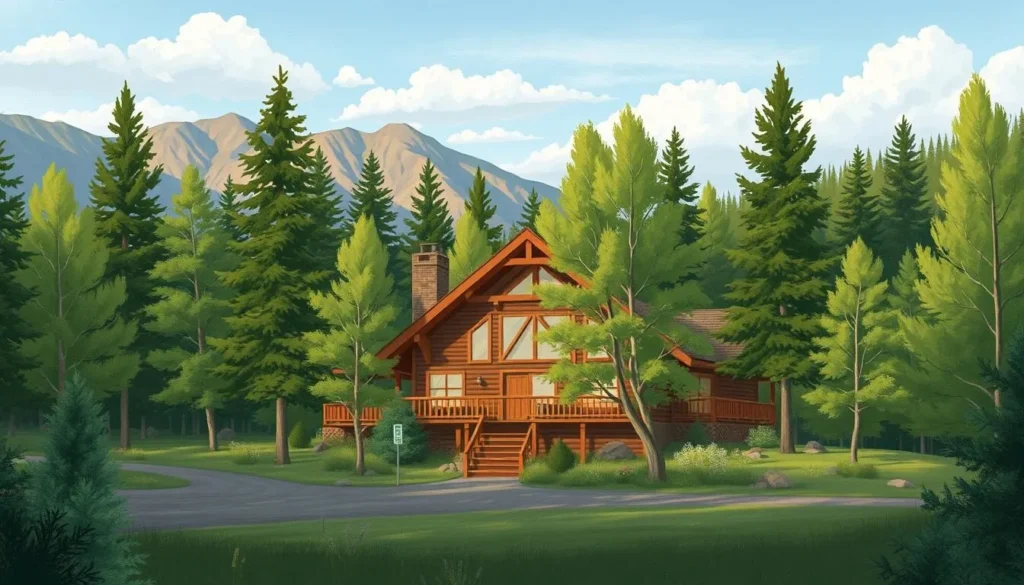 Image of a serene lodge in Hesperus, Colorado, surrounded by trees and a tranquil atmosphere.
