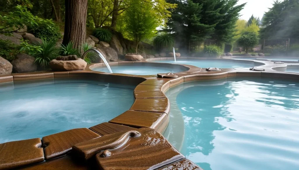Image of a serene thermal spa scene in Teplice
