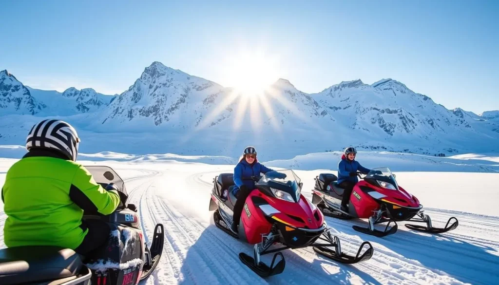 Image of a snowmobile tour in Tromsø's Arctic wilderness