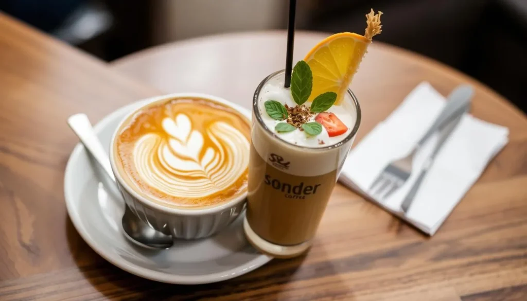Image of a specialty coffee drink from Sonder Coffee Bar