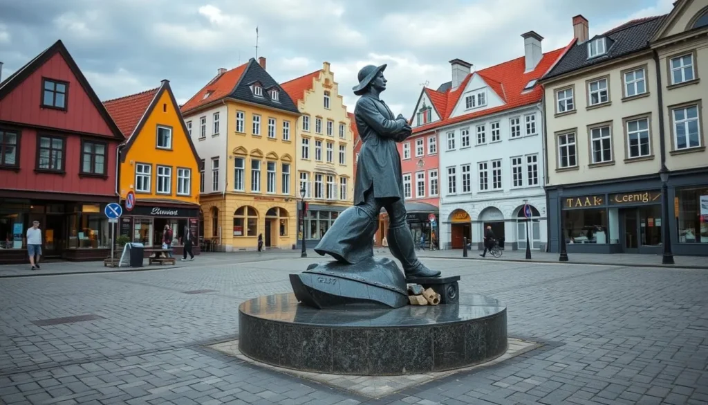 Image of a street sculpture in Rauma, Finland