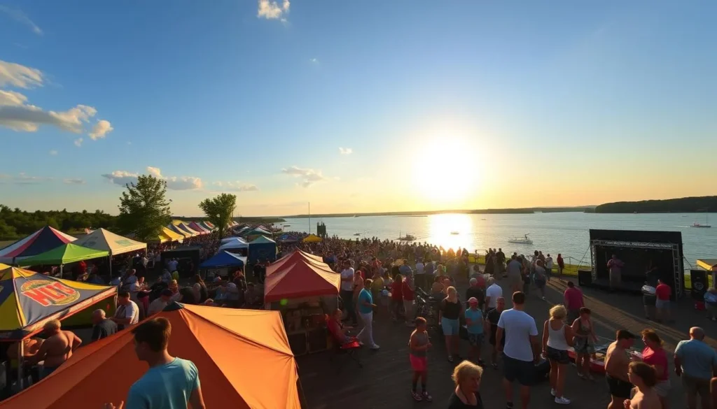 Image of a summer festival at Otter Tail Lake
