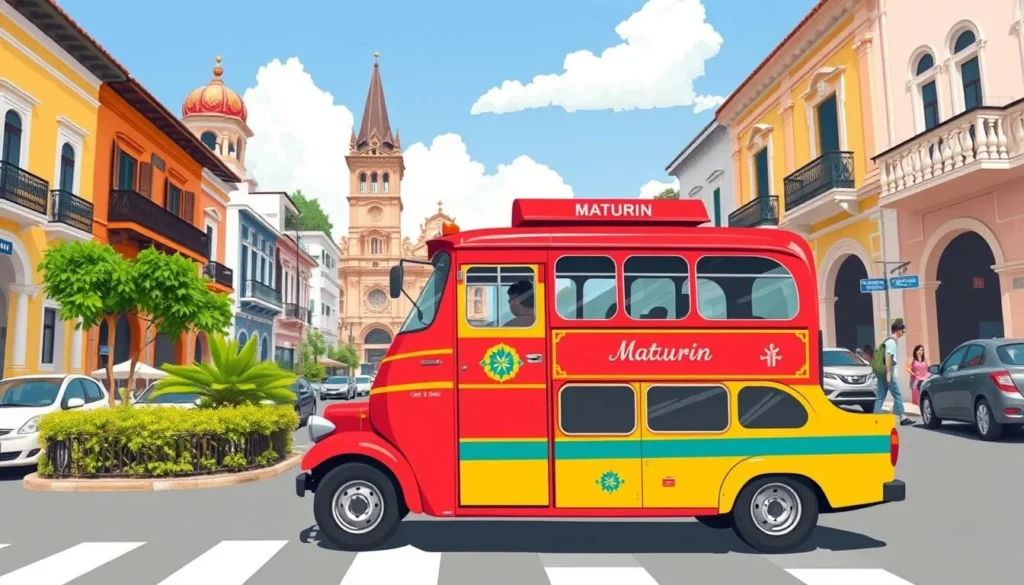 Image of a taxi or bus in Maturin
