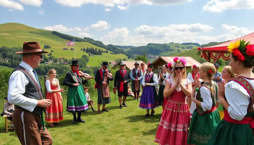 Image of a traditional Czech festival in Drahany Highlands