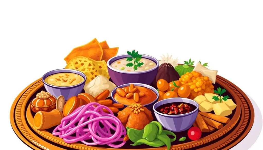 Image of a traditional Gujarati thali