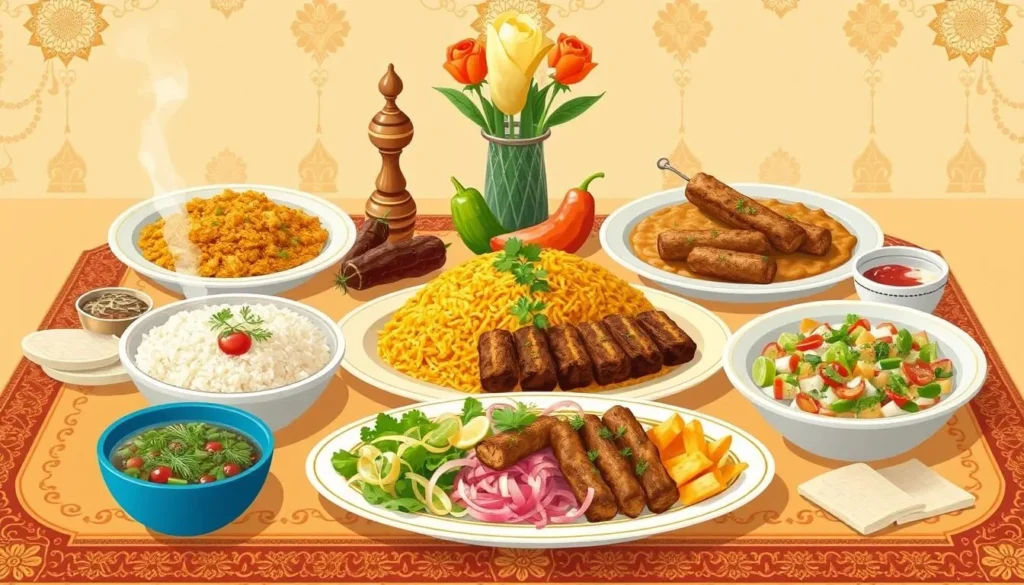 Image of a traditional Iraqi meal Image of a traditional Iraqi meal