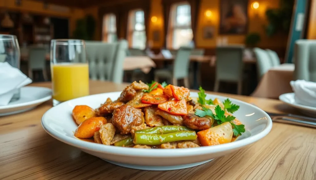Image of a traditional Lithuanian dish in a Palanga restaurant