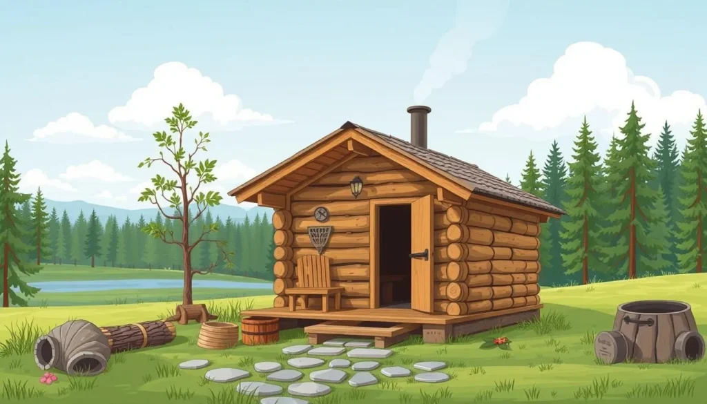 Image of a traditional Lithuanian smoke sauna in Aukstaitija National Park