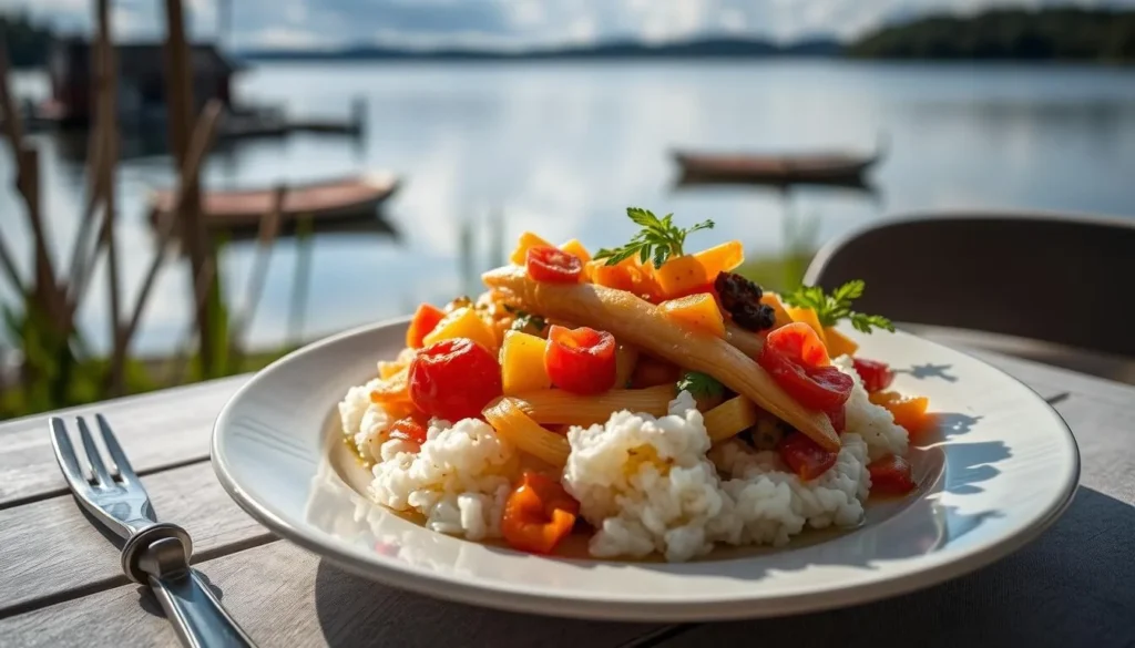 Image of a traditional Swedish dish near Lake Hjalmaren
