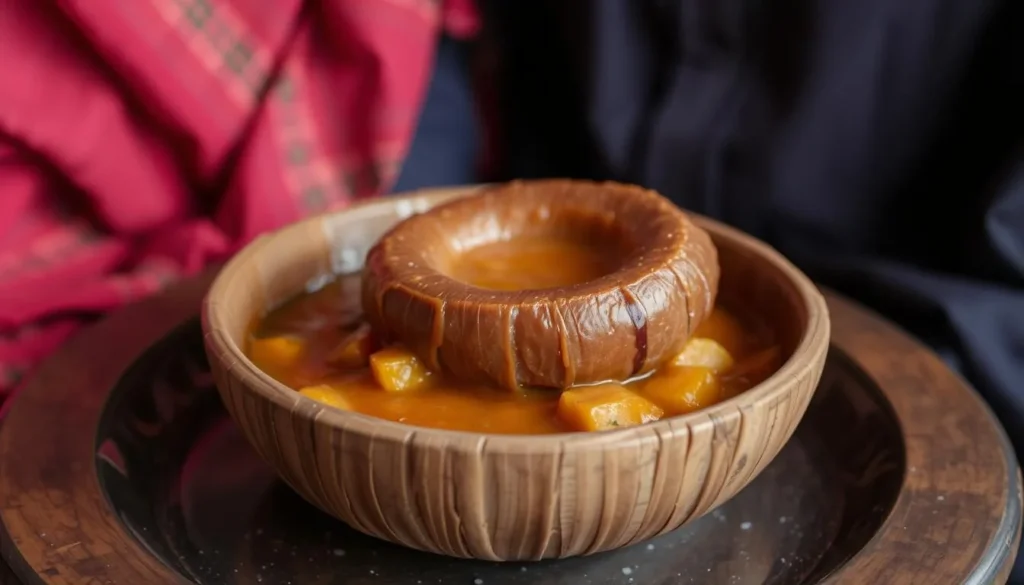 Image of a traditional Zahedan dish, Changal, made with date palm