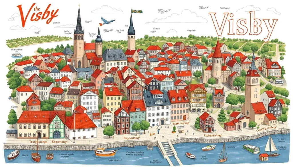 Image of a travel guide or map of Visby
