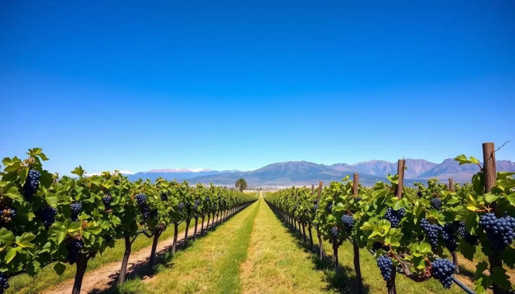 Image of a vineyard in Chile during the harvest season