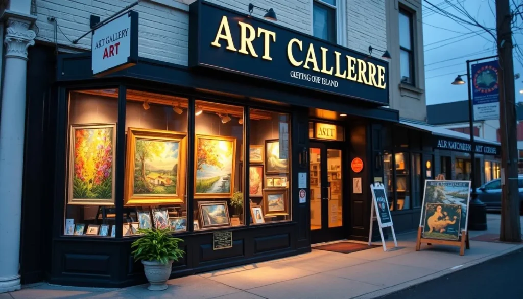 Image of an art gallery in Glen Cove, Long Island, featuring a local artist's work.