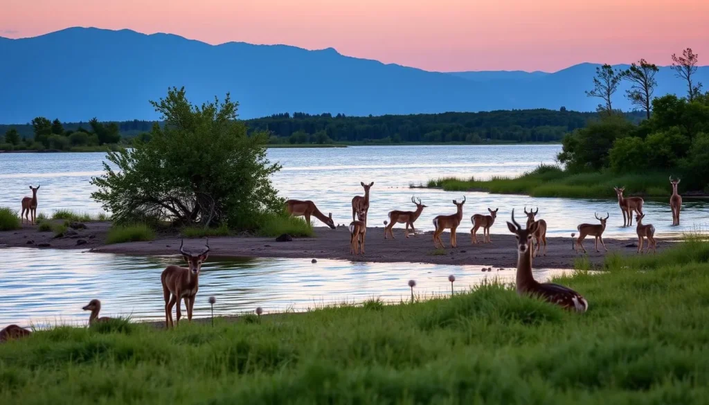 Image of an evening wildlife tour around Medicine Lake Image of an evening wildlife tour around Medicine Lake