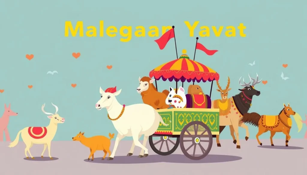 Image of animals at the Malegaon Yatra