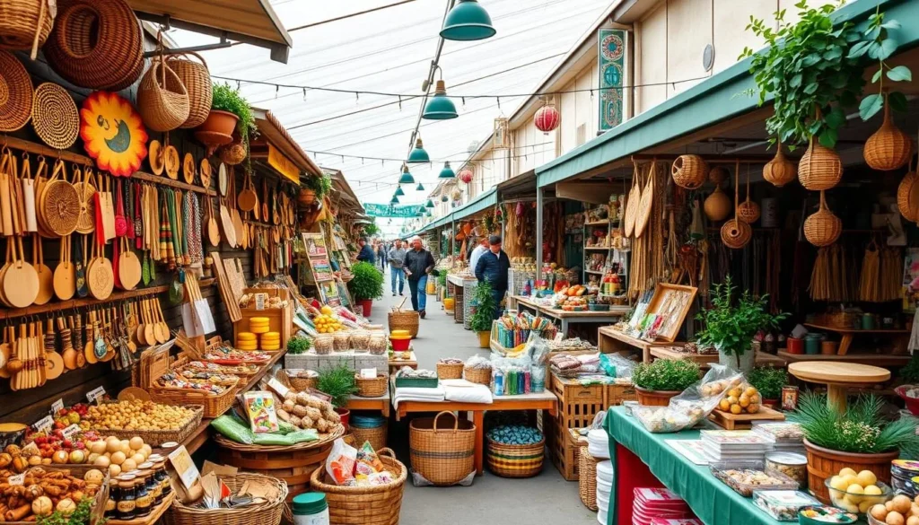 Image of artisanal products at a local market Image of artisanal products at a local market