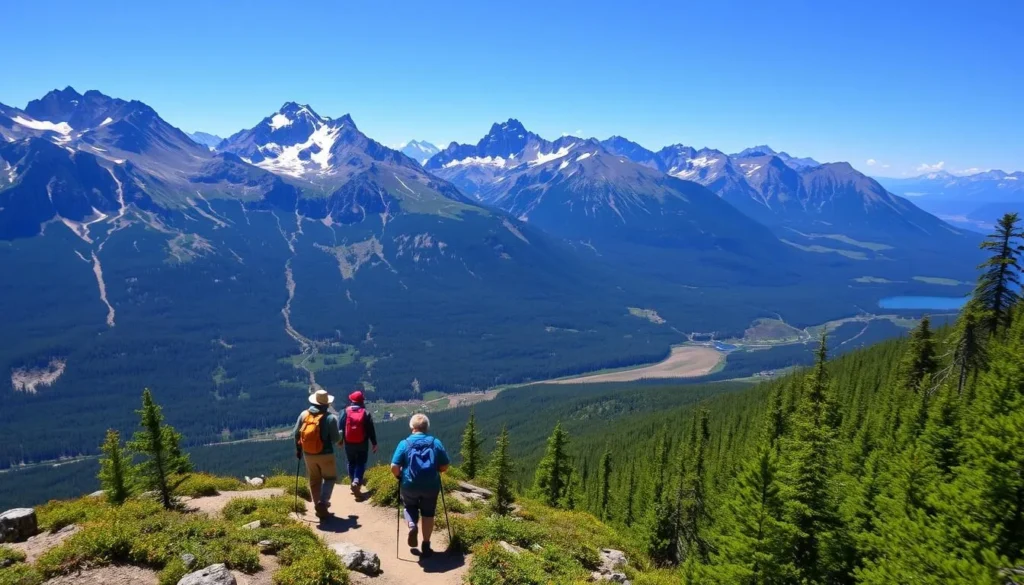 Image of hikers on the Skyline Trail in Jasper National Park
