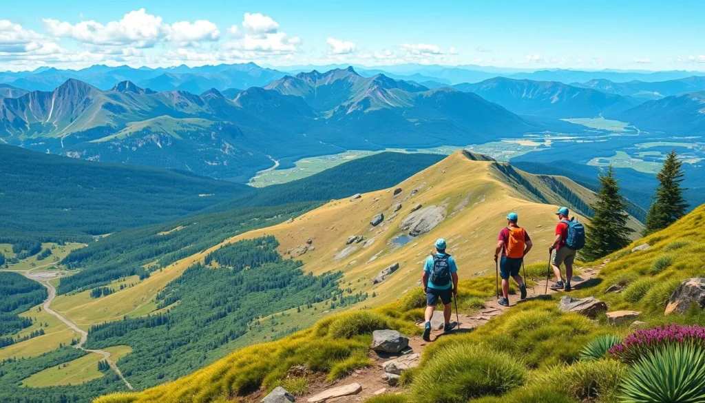Image of hikers on the peaks of Koli National Park