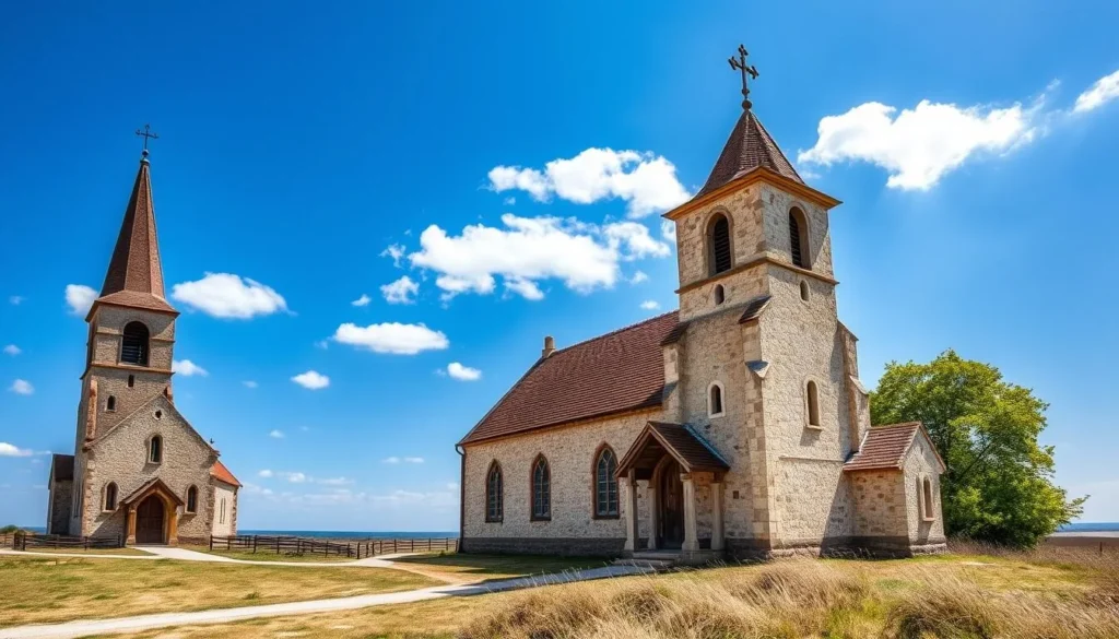 Image of historic churches on Mersea Island