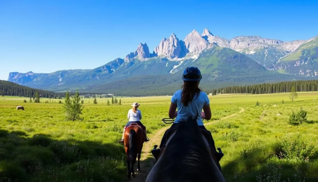 Image of horseback riding in Willmore Wilderness Park