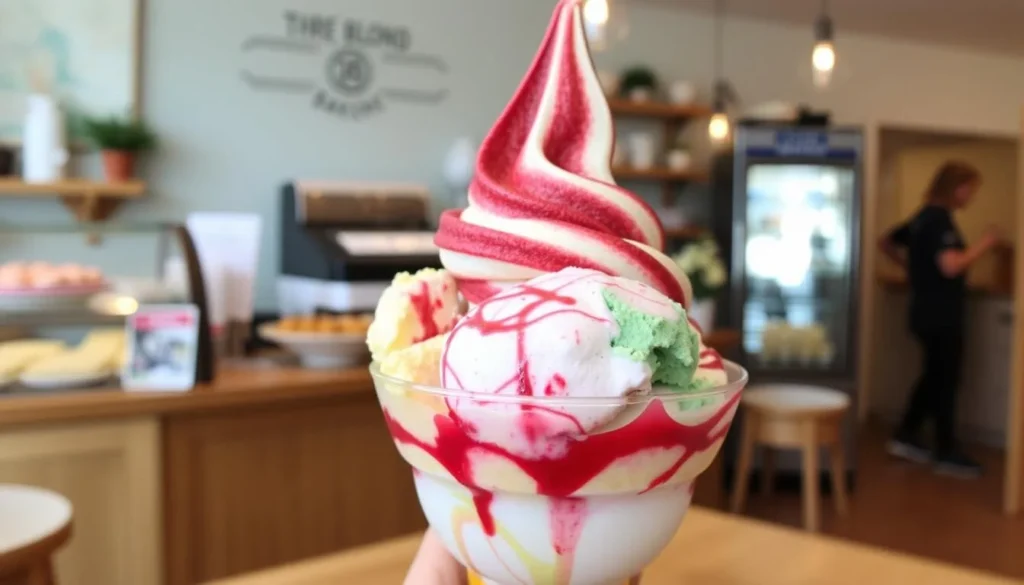 Image of ice cream at Three Blond Bakers
