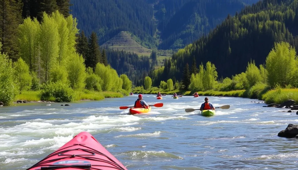 Image of kayakers on the Portneuf River