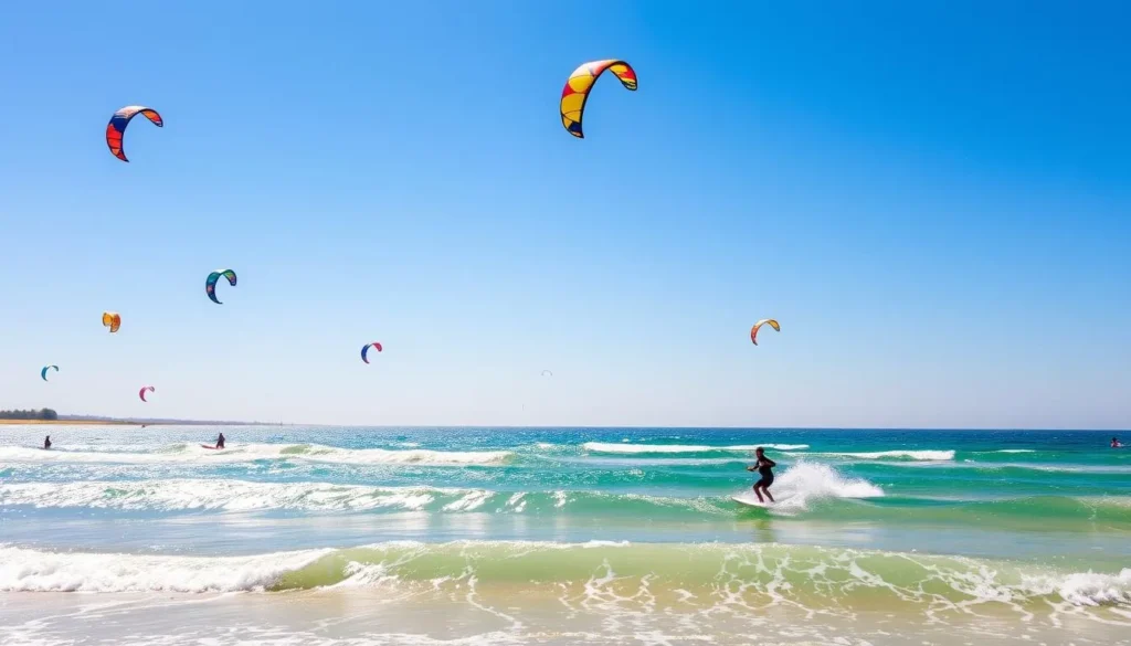 Image of kite surfing in Mancora