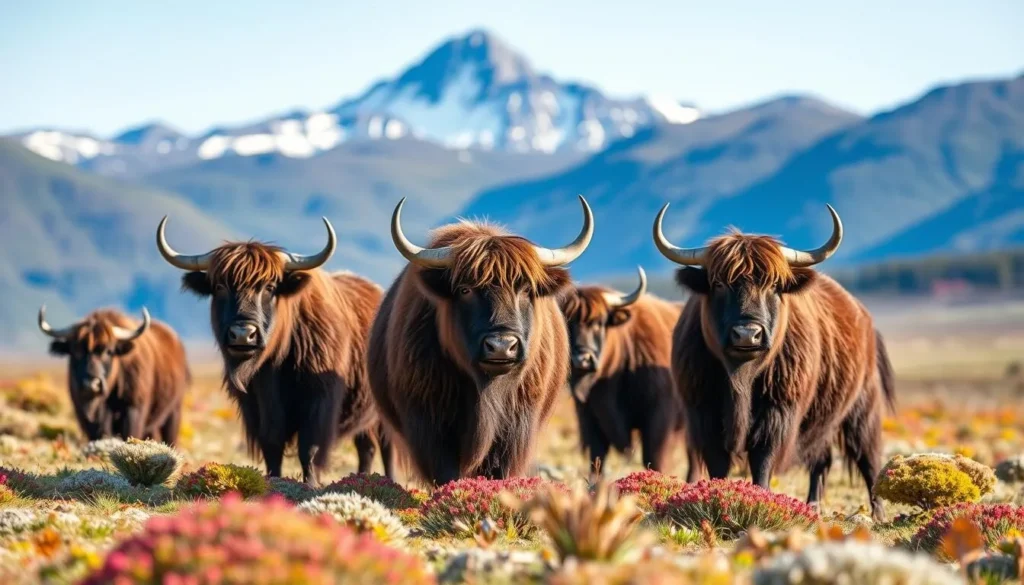 Image of musk oxen in their natural habitat in Dovrefjell