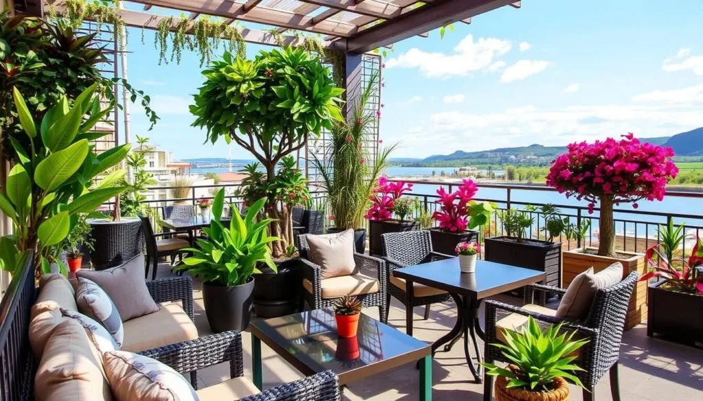 Image of outdoor seating at Pamario Takas
