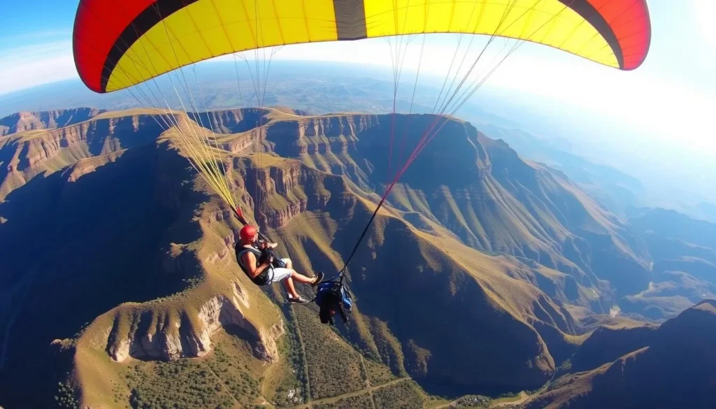 Image of paragliding over Chicamocha Canyon