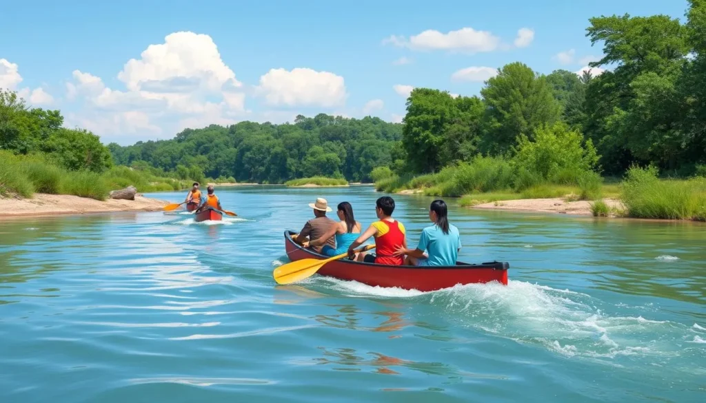 Image of people canoeing on the Berounka River