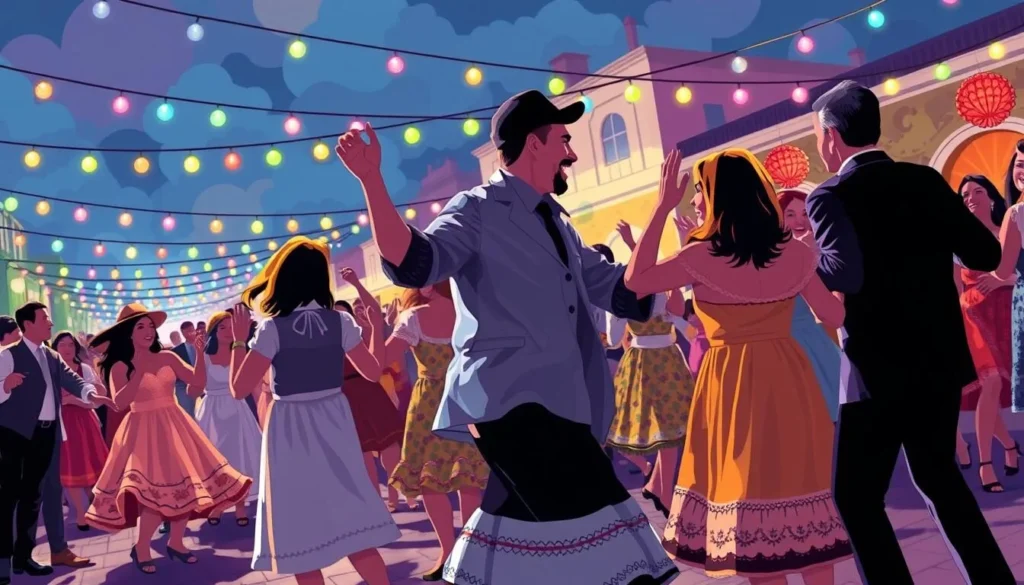 Image of people dancing and celebrating the Night of Nostalgia in Montevideo