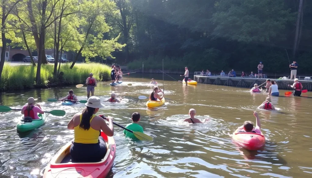Image of people enjoying water activities on Brandywine Creek