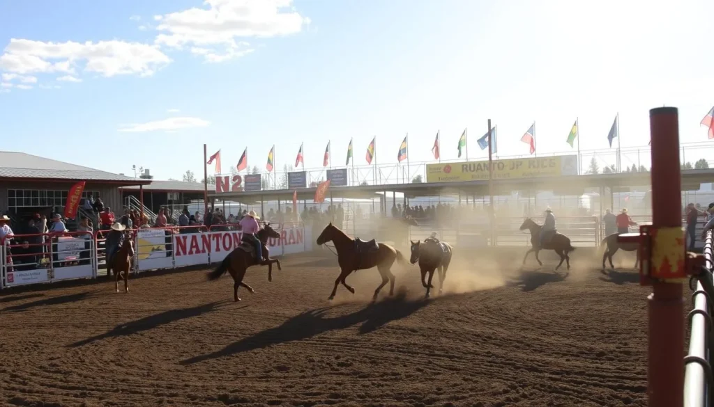 Image of rodeo event during Nanton's Round-Up Days