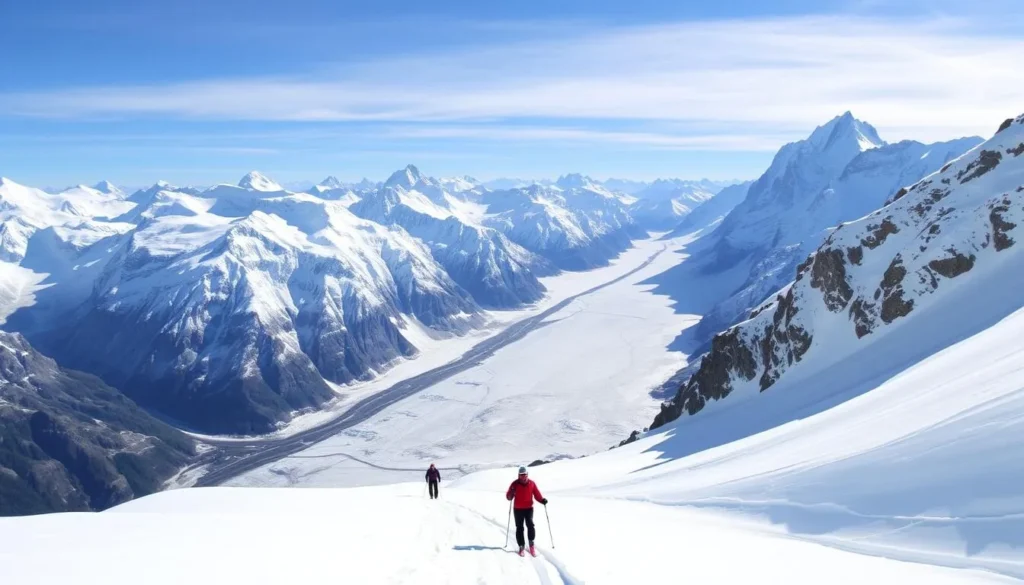 Image of skiers on Jostedalsbreen glacier