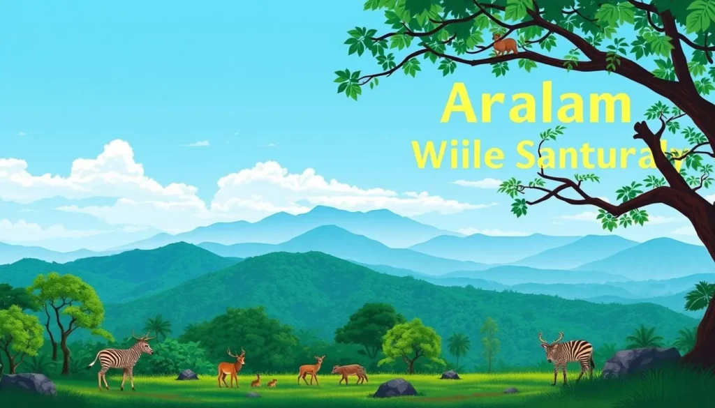 Image of the Aralam Wildlife Sanctuary with Brahmagiri hills in the background