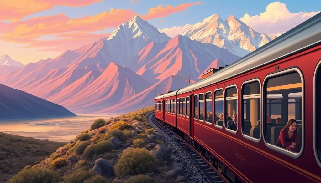 Image of the Belmond Andean Explorer train traveling through the Andes