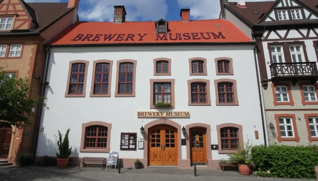 Image of the Brewery Museum's exterior in Plzen's historic center