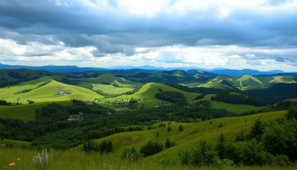 Image of the Chriby Mountains and White Carpathians landscape