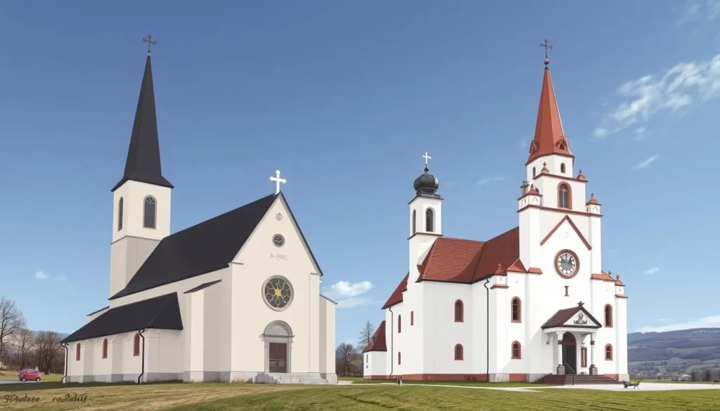 Image of the Church of St. Moritz and Church of St. John the Baptist in Kromeriz