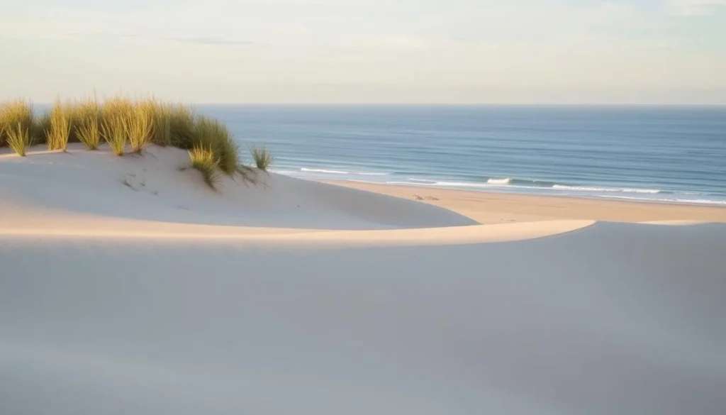 Image of the Curonian Spit's sand dunes and the Baltic Sea