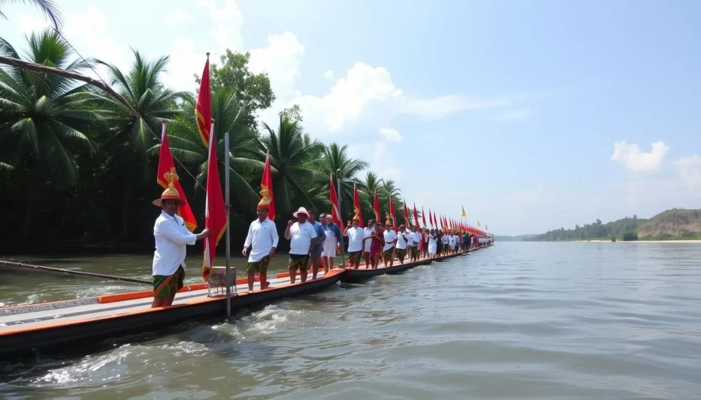 Image of the Grand Pardon procession along the Maroni River