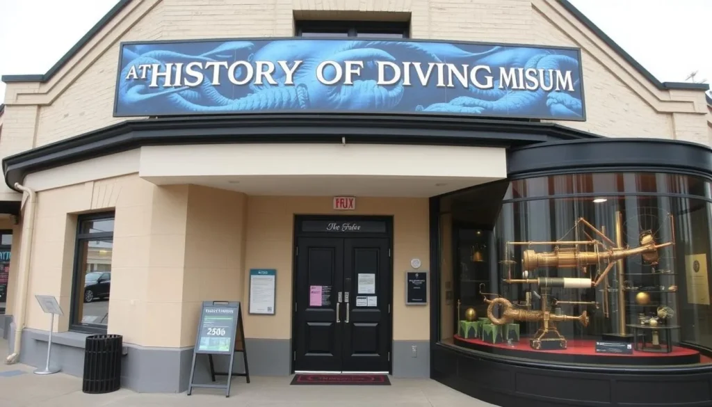 Image of the History of Diving Museum's exterior or a notable exhibit