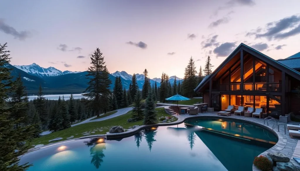 Image of the Kananaskis Nordic Spa's serene surroundings and facilities