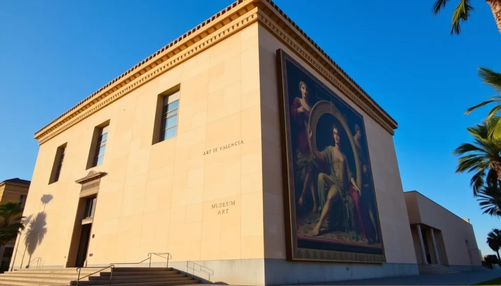 Image of the Museum of Art Valencia's exterior or a notable artwork