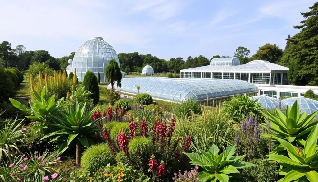 Image of the National Botanical Garden with diverse plant species and research facilities